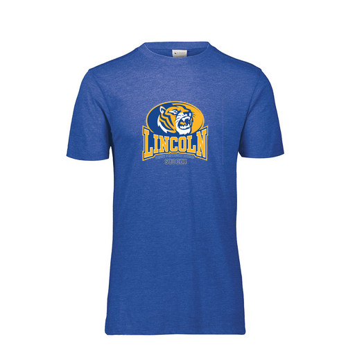 [FTSCUBRY-YS-LOGO3] Decker Youth Tri-Blend T-Shirt - Short Sleeve (Youth S, Royal, Logo 3)