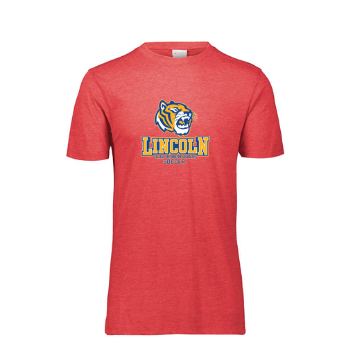 [FTSCUBRD-YS-LOGO1] Decker Youth Tri-Blend T-Shirt - Short Sleeve (Youth S, Red, Logo 1)