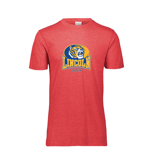 [FTSCUBRD-YS-LOGO3] Decker Youth Tri-Blend T-Shirt - Short Sleeve (Youth S, Red, Logo 3)