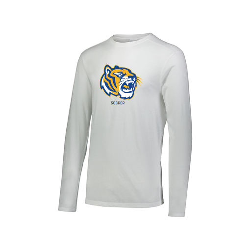 [FTLCUBWH-AXS-LOGO2] Decker Men's Tri-Blend T-Shirt - Long Sleeve (Adult XS, White, Logo 2)
